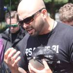 Patriot Prayer founder Joey Gibson leads his group. MARK KLAAS, Kent Reporter