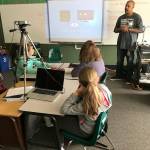 Brandon Greenwood, who produces movies, reality TV shows and videos, talks to students. MARK KLAAS, Kent Reporter