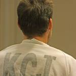 Brett Barney pleads not guilty Monday to second-degree assault of a Kent Police officer. MARK KLAAS, Kent Reporter
