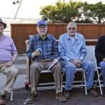 From left, Bob Meeking, Ira Rhodes, H.R. Pat Mullens and Arturo Arboleda. COURTESY TRACK PHOTO