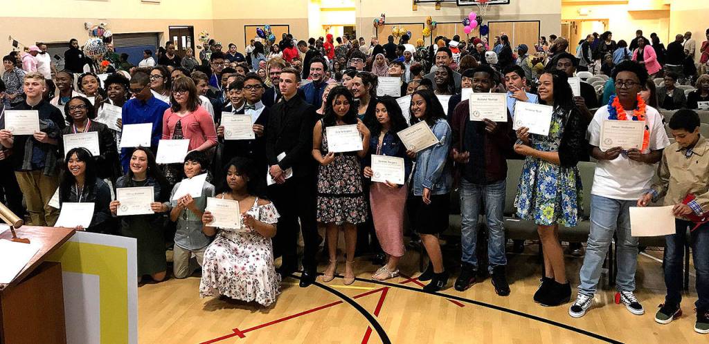 Kents Excel Public Charter School had its first graduation on June 13 as eighth-graders were recognized for their accomplishments. COURTESY PHOTO, Excel Public Charter School