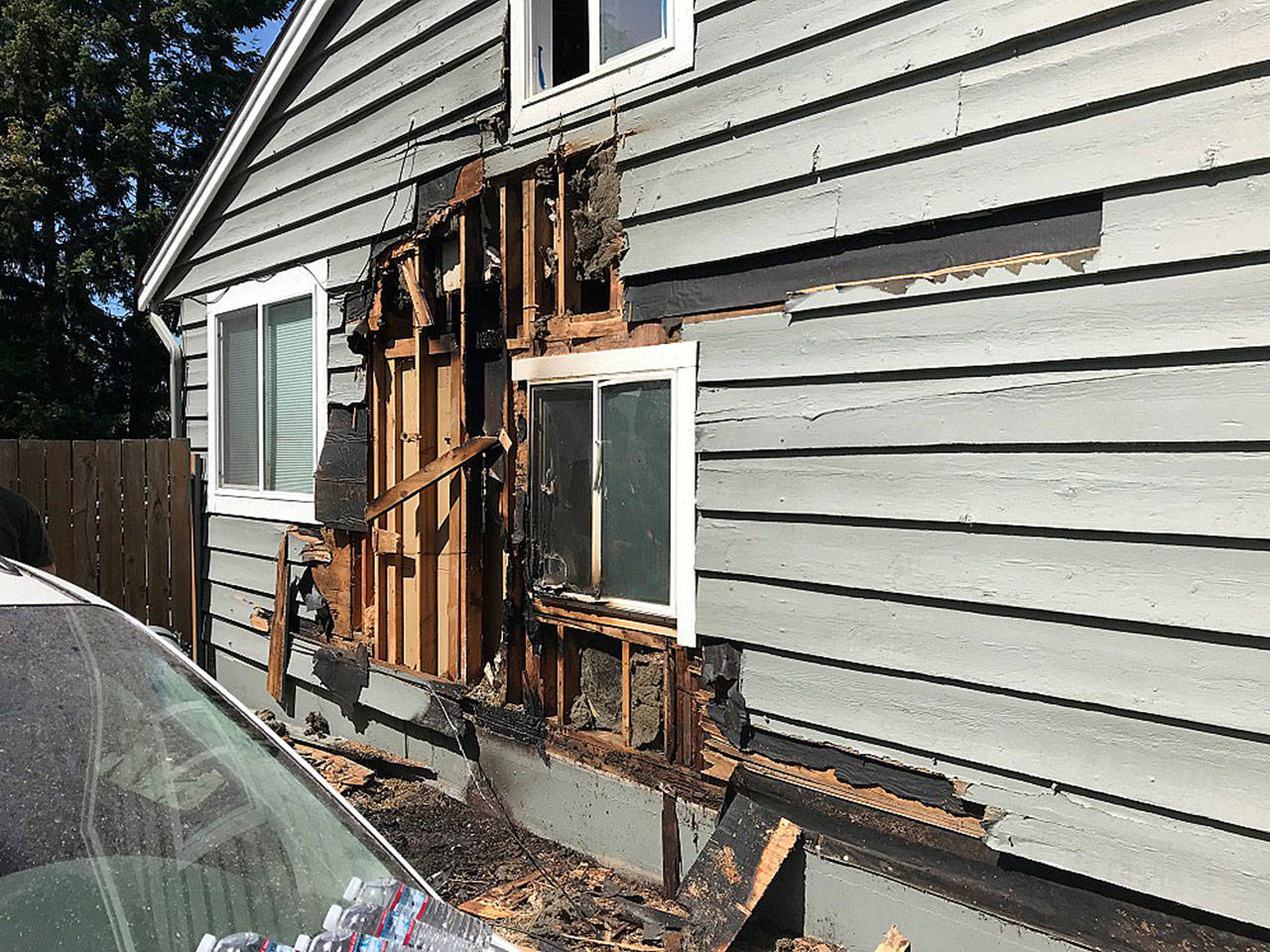 Fire damages a house in the 25300 block of 31st Avenue South on Friday on Kents West Hill. COURTESY PHOTO, Puget Sound Fire