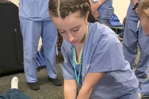 Students getting a hands-on opportunity, a real-life look