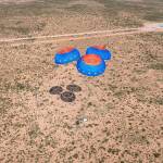 Blue Origins New Shepard Crew Capsule during descent on Mission 9 on July 18. COURTESY PHOTO, Blue Origin