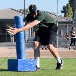 Nick Deitering from the city of Kent practices base running in beep baseball. RACHEL CIAMPI, Kent Reporter