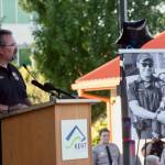 Kent Police chaplain Pat Ellis tells the gathering that Diego Morenos life had purpose, and he lived that purpose every day. That purpose was not only his family, but it was you. MARK KLAAS, Kent Reporter