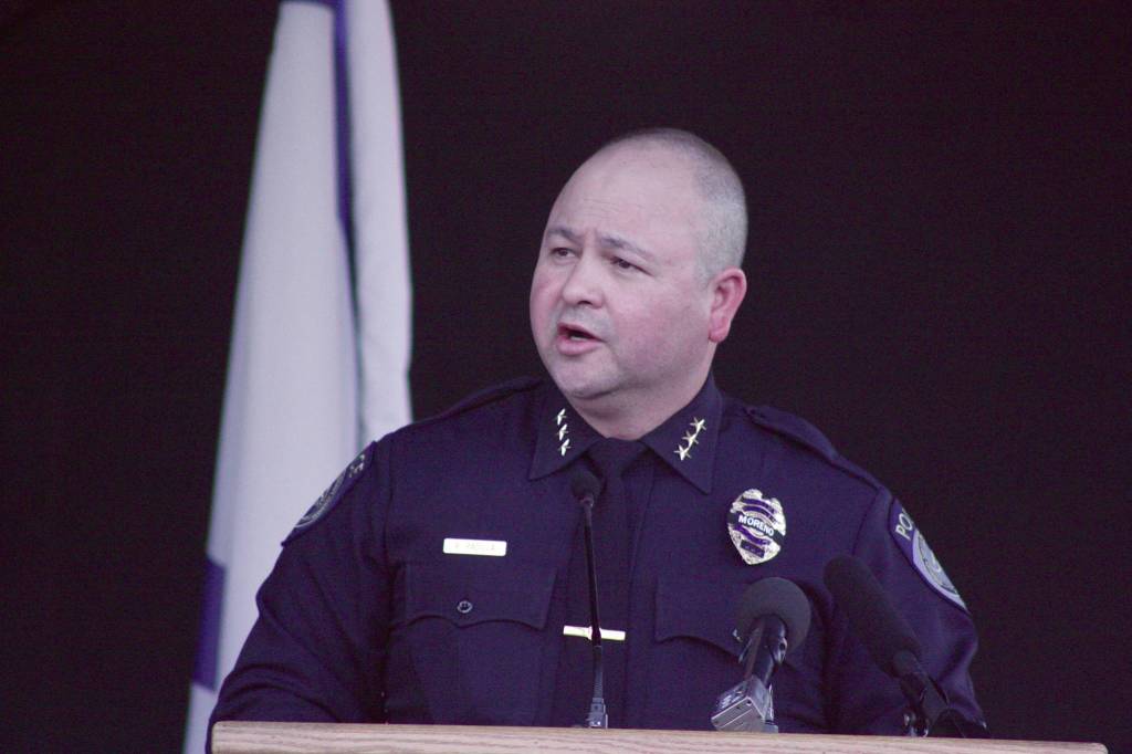 Police Chief Rafael Padilla said the loss of Diego Moreno has been a painful one. Its been an incredibly challenging few days, Padilla told the crowd at the vigil, and in the fog that everythings been going on, I look at my officers and I see real-life heroes who can handle anything thats out there dazed and stunned. MARK KLAAS, Kent Reporter