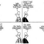 Reporter cartoon, Frank Shiers