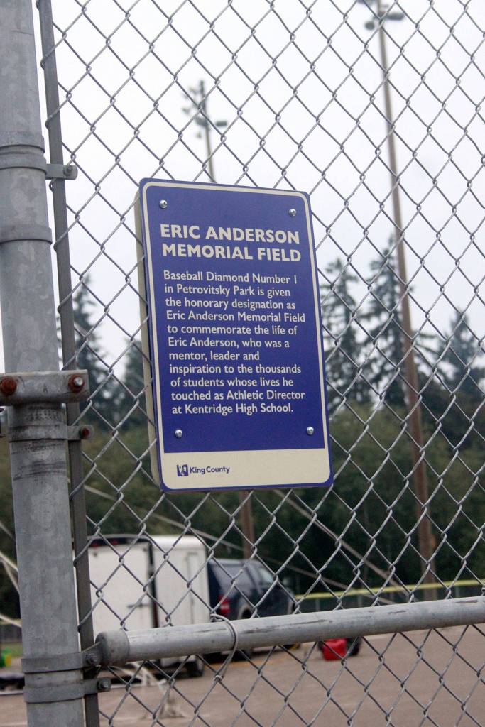 Eric Anderson Memorial Park honors Kentridges beloved leader. SARAH BRENDEN, Reporter