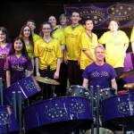 Steel Magic Northwest executive and artistic director Gary Gibson, on the drums, middle, and the Steel Magic Northwest Pan Wizards. COURTESY PHOTO
