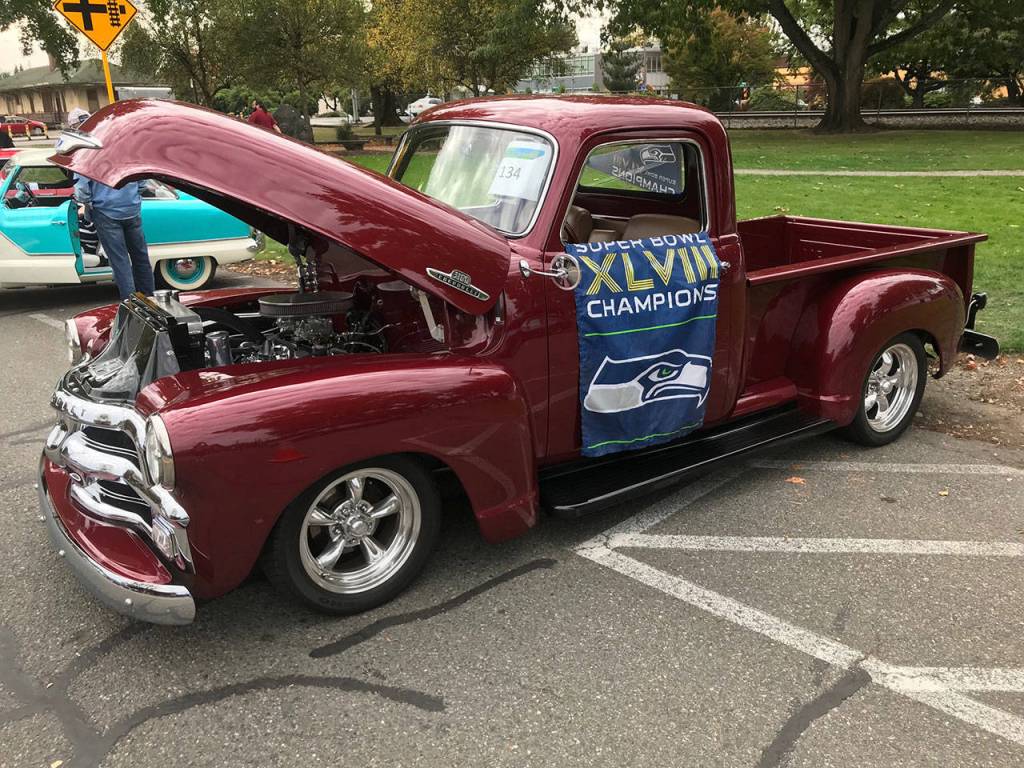 A vintage truck sits proudly on display. MARK KLAAS, Kent Reporter