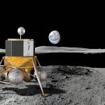 A rendering of Blue Origins Blue Moon lunar lander. COURTESY, Blue Origin