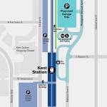 A map shows the plans for a new Sound Transit parking garage for train commuters in Kent. COURTESY GRAPHIC, Sound Transit