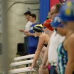 Kentridge senior Abby Long prepares to compete in the 100-yard breaststroke during the NPSL meet. COURTESY PHOTO, Tracy Arnold