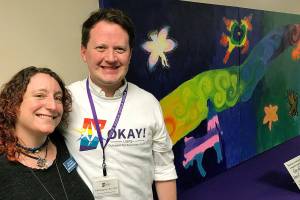 Open group colors open canvas with message of hope, understanding