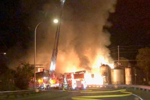 Fierce fire burns Kent feed business
