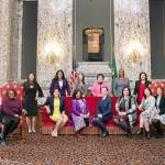 Women of color caucus in the state reception room at Olympia. COURTESY PHOTO, Washington State Legislature