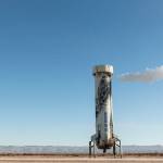 A successful booster landing on Jan. 23 in Texas for Kent-based Blue Origin. COURTESY PHOTO, Blue Origin