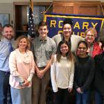 From left to right: Kent Sunrise Rotary member Dave Mitchell; teacher Robert Mattson; Principal Sherilyn Ulland; student Richard Seibel; student Katherine Radice; staff member Michelle Montgomery; Kent Sunrise Rotary President Janet Lewis; student Snaeha Goswami; and student Matthew Mai. COURTESY PHOTO, Sunrise Rotary