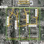 A yellow-orange line shows where the city of Kent will install new restricted parking signs. COURTESY GRAPHIC, City of Kent