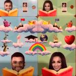 Russell Wilson and Ciara unveil the limited edition King County System Library cards that feature them and their dreams Friday at the Tukwila Library. The new library cards coincide with the newly launched DREAM BIG: Anything is Possible campaign. Courtesy photo by Why Not You Foundation