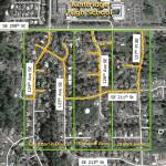 A yellow-orange line shows where the city of Kent plans to restrict parking in neighborhoods near Kentridge High School to stop students from parking on the streets. COURTESY GRAPHIC, City of Kent