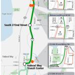 This map shows the sites under consideration for a new Sound Transit light rail vehicle Operations and Maintenance Facility. COURTESY GRAPHIC, Sound Transit
