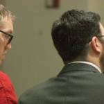 Nicholas Slater, left, listens in as his attorney, Deputy Public Defender Michael Schueler, talks to King County Superior Court Judge Karen Donohue during Slaters arraignment Monday in Kent. Slater pleaded not guilty to vehicular homicide. MARK KLAAS, Kent Reporter