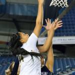 Kentridges JaQuaya Miller goes for the shot against Bellarmine Prep during 4A Hardwood Classic play at the Tacoma Dome on March 2. The Chargers won 70-60 to finish third in the state tournament. RACHEL CIAMPI, Kent Reporter