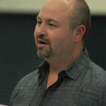 Kent Police Chief Rafael Padilla speaks at the fundraiser. REPORTER PHOTO