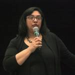 State Sen. Mona Das, D-Kent, fields a question from the audience during a District 47 town hall gathering at Green River College on Saturday. MARK KLAAS, Kent Reporter
