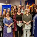 The Kent School Board and Superintendent Calvin Watts recently recognized district teachers who earned National Board certification. COURTESY PHOTO