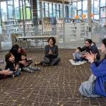 Lisa Rosenblum, executive director of the King County Library System, joins families for Story Time. COURTESY PHOTO, KCLS