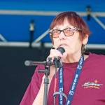 The Kent Lions Andi Lanxon welcomes guests to the Miss Cornucopia coronation. MARK KLAAS, Kent Reporter