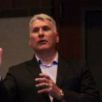 Boeing historian Michael Lombardi speaks about the historical significance of the lunar rover and what it represents for the Kent community during Thursdays public hearing. MARK KLAAS, Kent Reporter