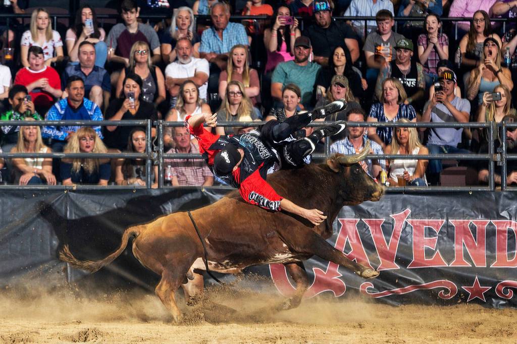 Aaron Mercer competes in the Tri-Cities Invitational in May in Kennewick. COURTESY PHOTO, Bullfighters Only