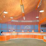 A rendering of the new Council Chambers at Kent City Hall. Crews are expected to finish the work in early October. COURTESY GRAPHIC, City of Kent