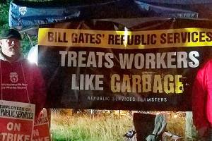 Garbage service missed two days because of strike