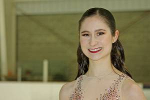 Graceful, determined artist on ice