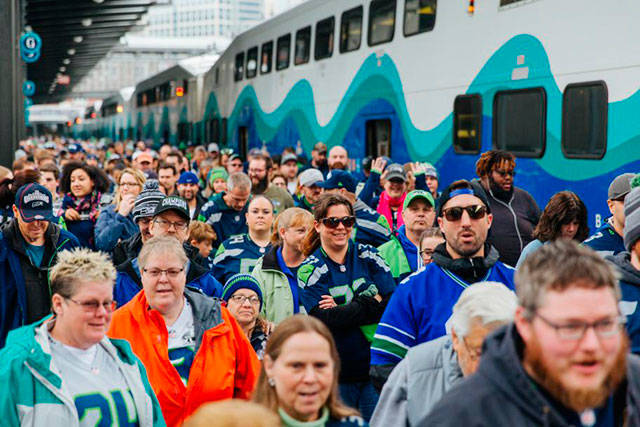 Sound Transit’s Seahawks game day trains will run Sunday, Nov. 3
