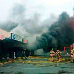 Firefighters respond in November 2016 to a strip mall fire on Kents West Hill. FILE PHOTO