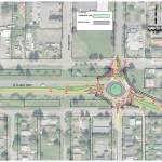 A graphic of the planned roundabout at Willis Street and Fourth Avenue South. COURTESY GRAPHIC, City of Kent