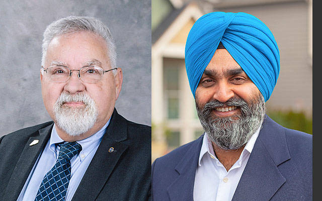 Les Thomas, left, and Hira Singh Bhullar. Courtesy Photos