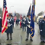 Legionnaires of Post 15 of the American Legions Color/Honor Guard prepare to represent the city of Kent at the 54th annual Auburn Veterans Parade on Saturday. Don Whittington, commander of Post 15, led the Legionnaires Color/Honor Guard. COURTESY PHOTO, Chriss Moen