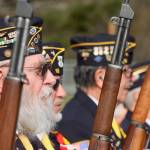 Legionnaires of Post 15 of the American Legions Color/Honor Guard representing Kent stand ready to perform at the Veterans Day ceremony at Tahoma National Cemetery. MARK KLAAS, Kent Reporter
