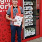 Nathan Hanis, 2017 Kentlake High School graduate, volunteering at a Giving Machine in Las Vegas, Nev. COURTESY PHOTO