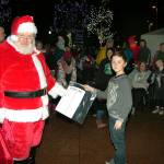 Santa arrives for the children and tree lighting ceremony. DON DINSMORE, for the Kent Reporter
