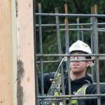 Flood wall rising in Kent