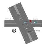 A Kent Police graphic shows the Dec. 16 collision between motorcyclist Patrick Robins and a SUV. COURTESY GRAPHIC, Kent Police