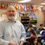 Wayne Jensen, in his third-grade classroom at Ridgewood Elementary School, is the 2020 Kent School District Teacher of the Year. COURTESY PHOTO, Kent School District